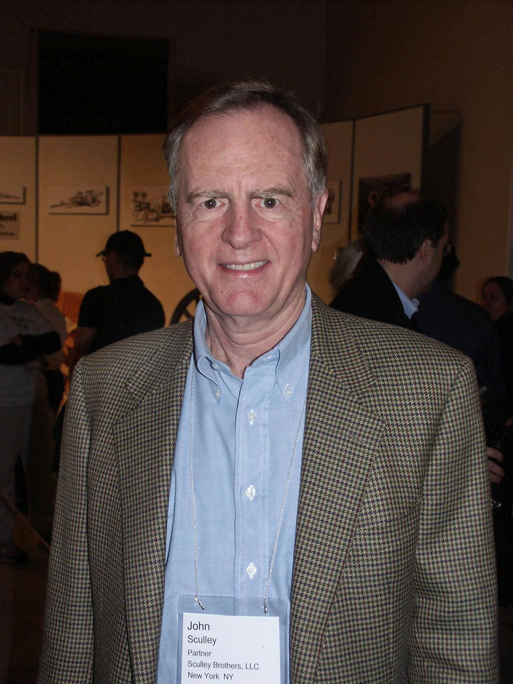 John Sculley In A Checkered-pattern Blazer Wallpaper