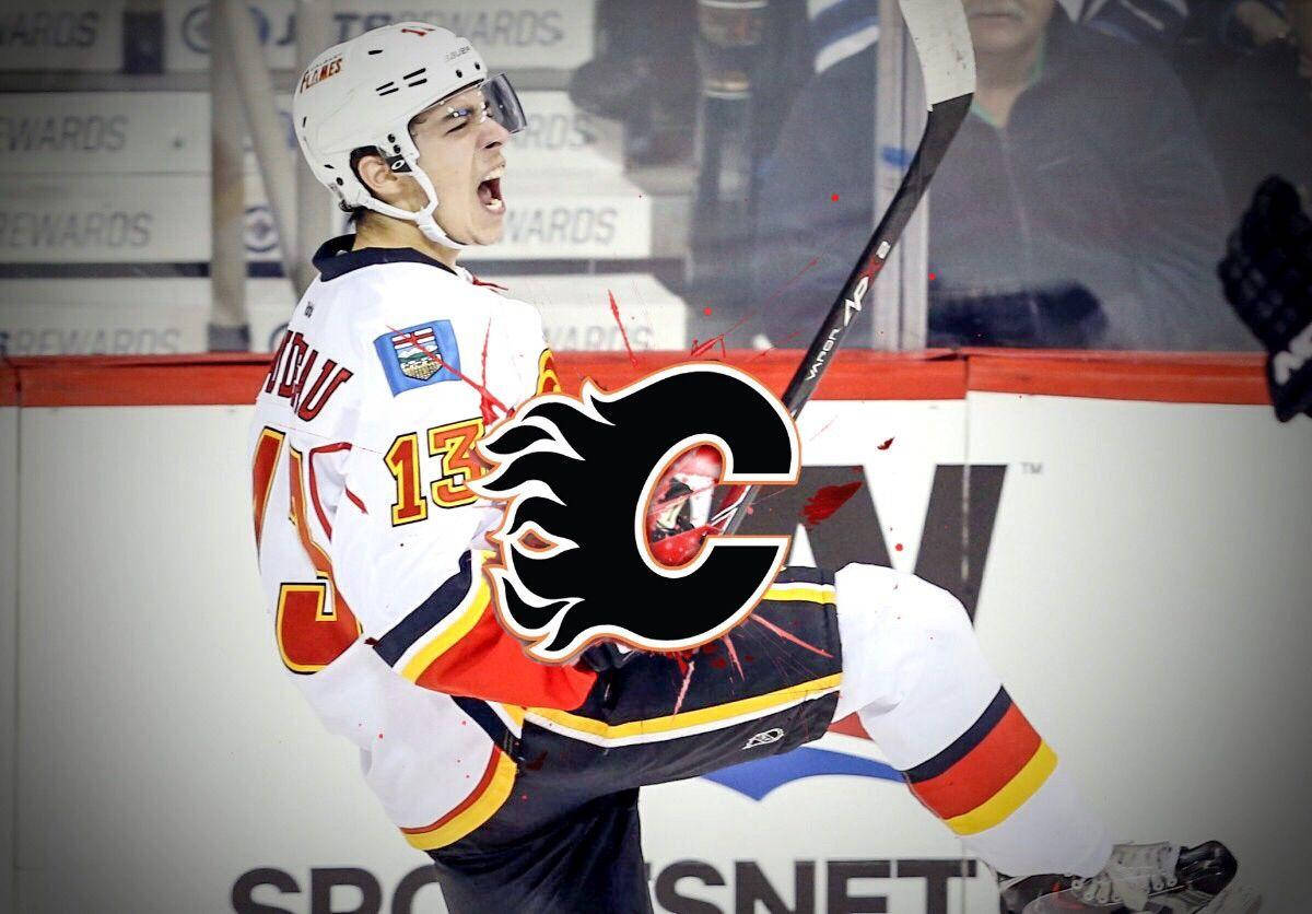 Johnny Gaudreau Ice Hockey Calgary Flames Scream Wallpaper