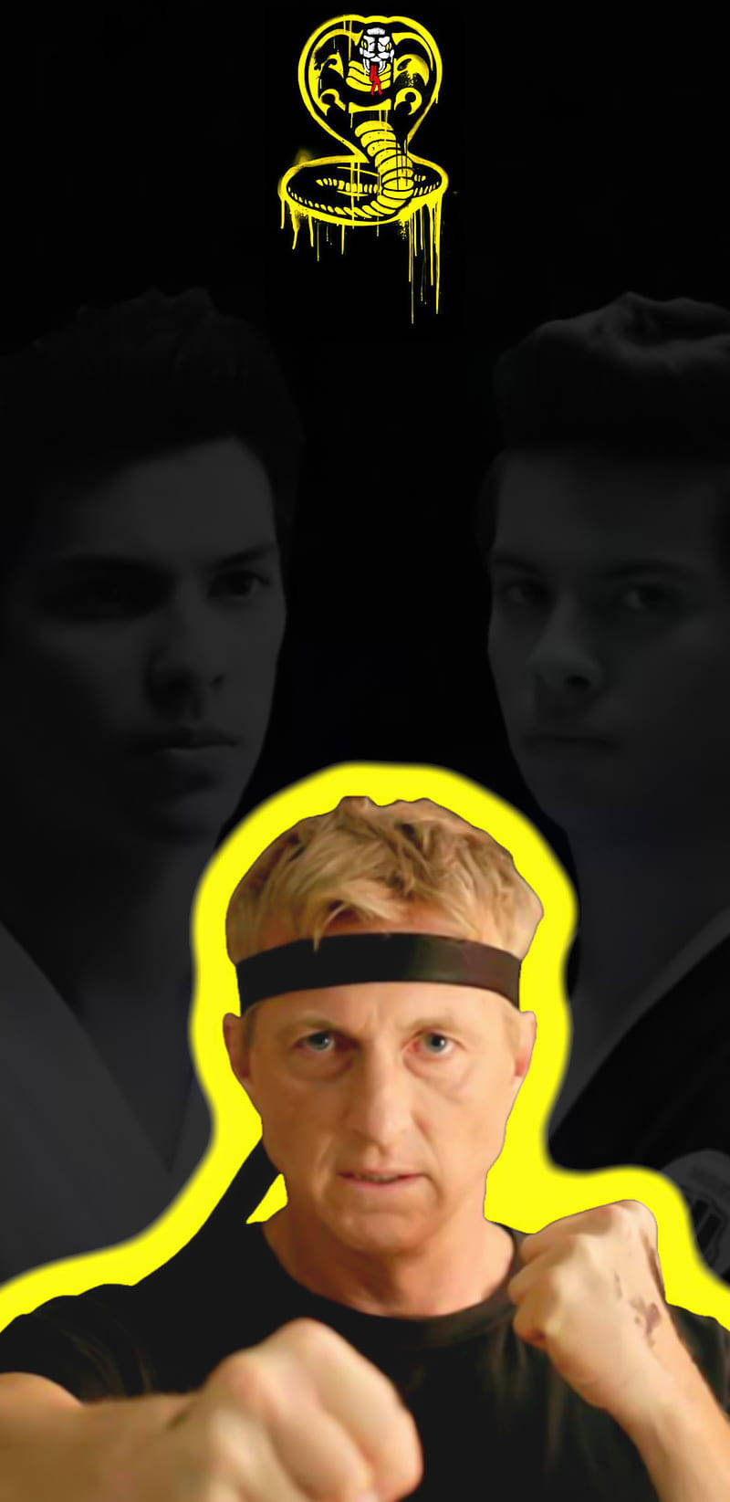 Johnny Lawrence Poster As A Cobra Kai Phone Wallpaper