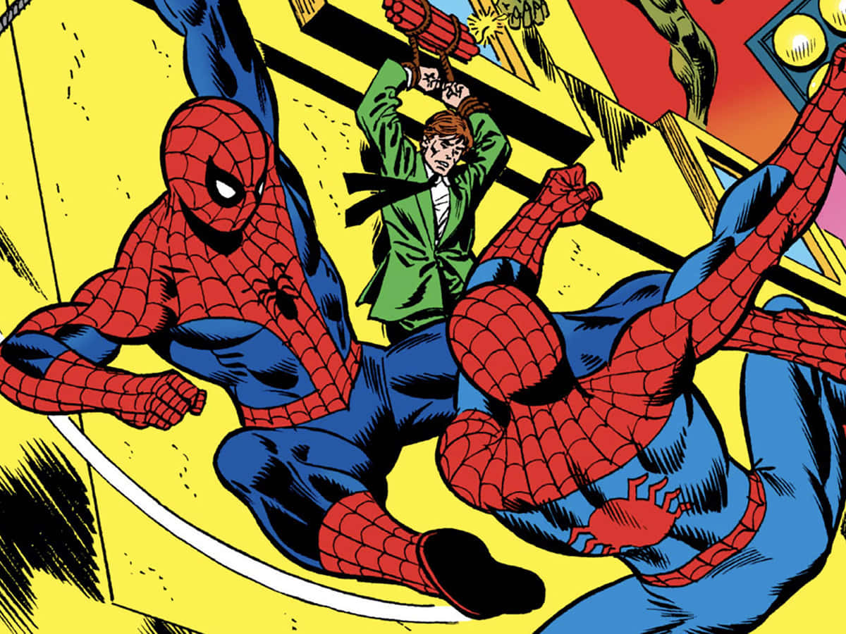 Join Spider Man And His Friends On Their Next Adventure In The Thrilling World Of Comics Wallpaper