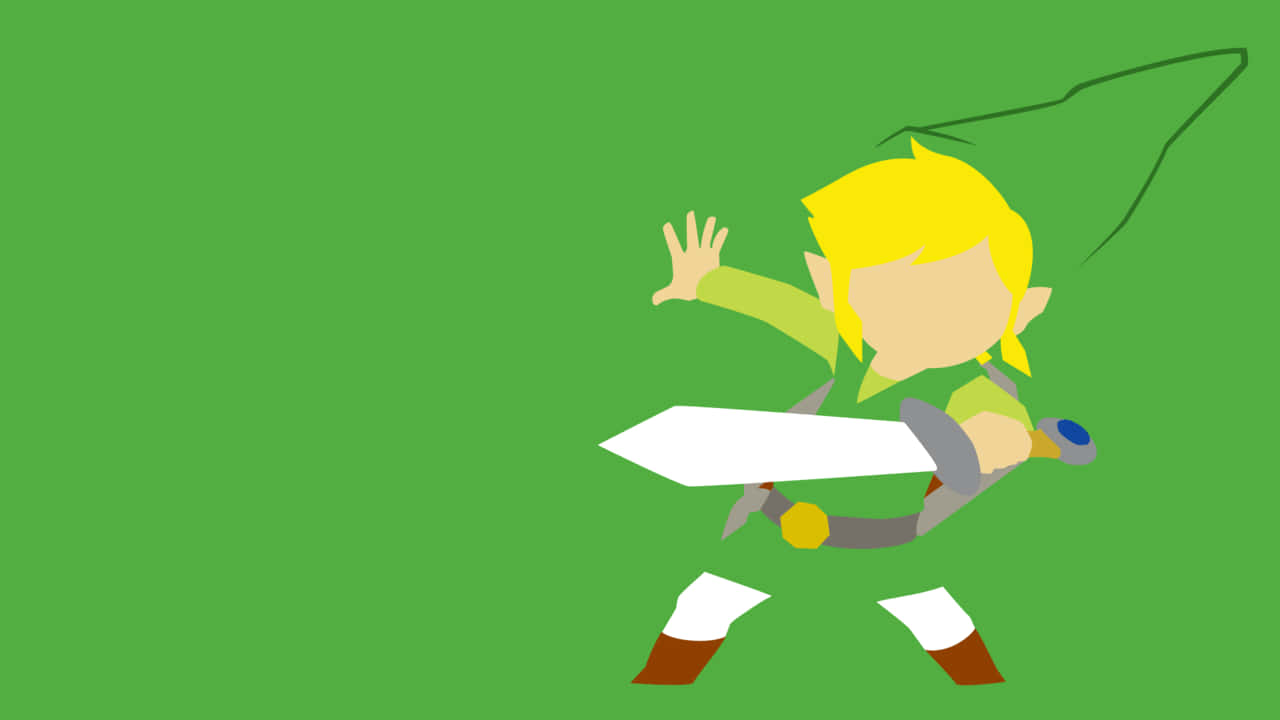 Join The Epic Adventure With Toon Link Wallpaper