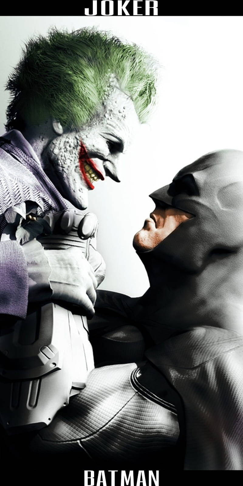 Joker Fighting Batman Arkham Knight Iphone Wallpaper