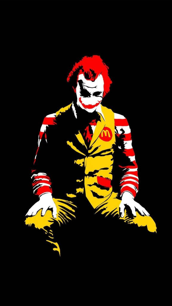 Joker Phone As Ronald Mcdonald Wallpaper