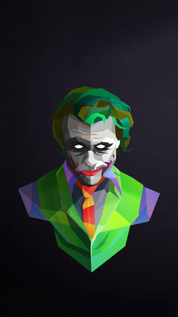 Joker Phone Colored Vector Art Wallpaper