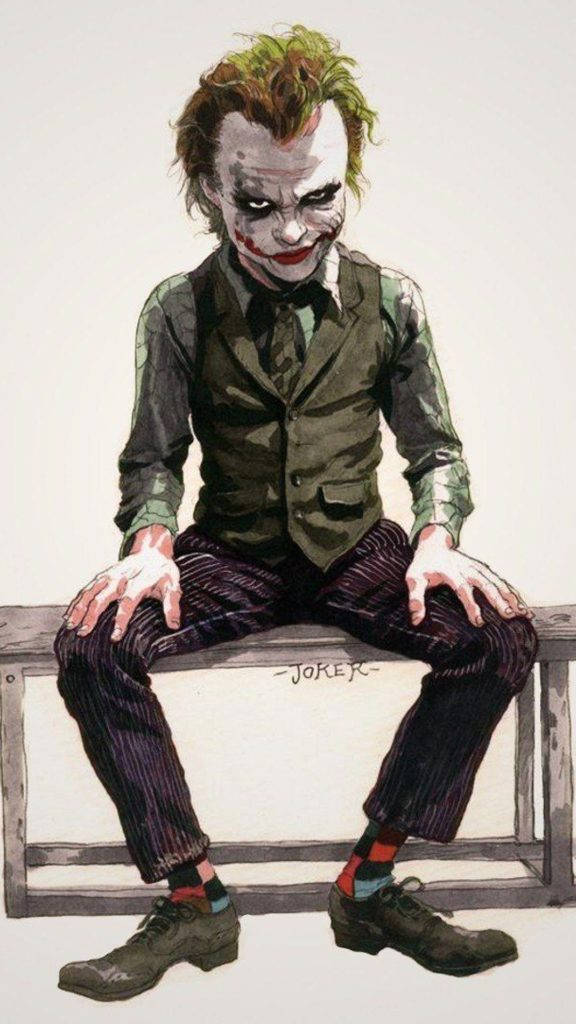 Joker Phone Creepy Caricature Wallpaper