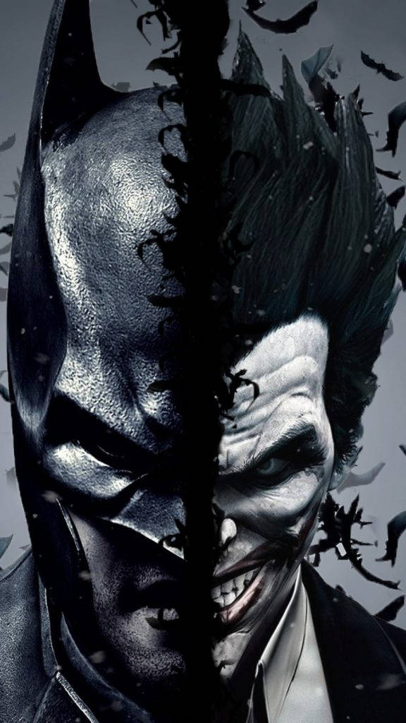 Joker Phone With Batman's Face Wallpaper