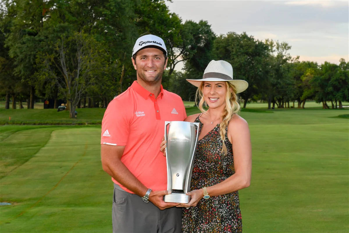 Jon Rahm And His Wife Wallpaper