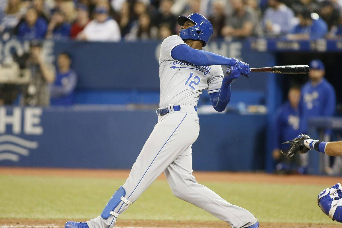 Jorge Soler Swinging Crowd Looks On Wallpaper