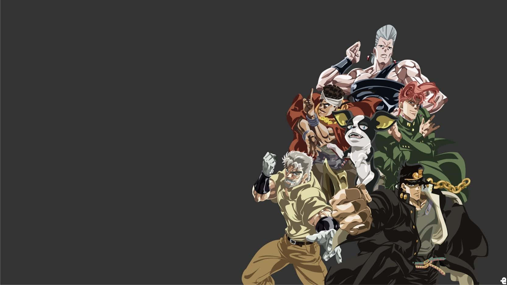 Joseph Joestar Showing His Determination And Courage In Battle. Wallpaper