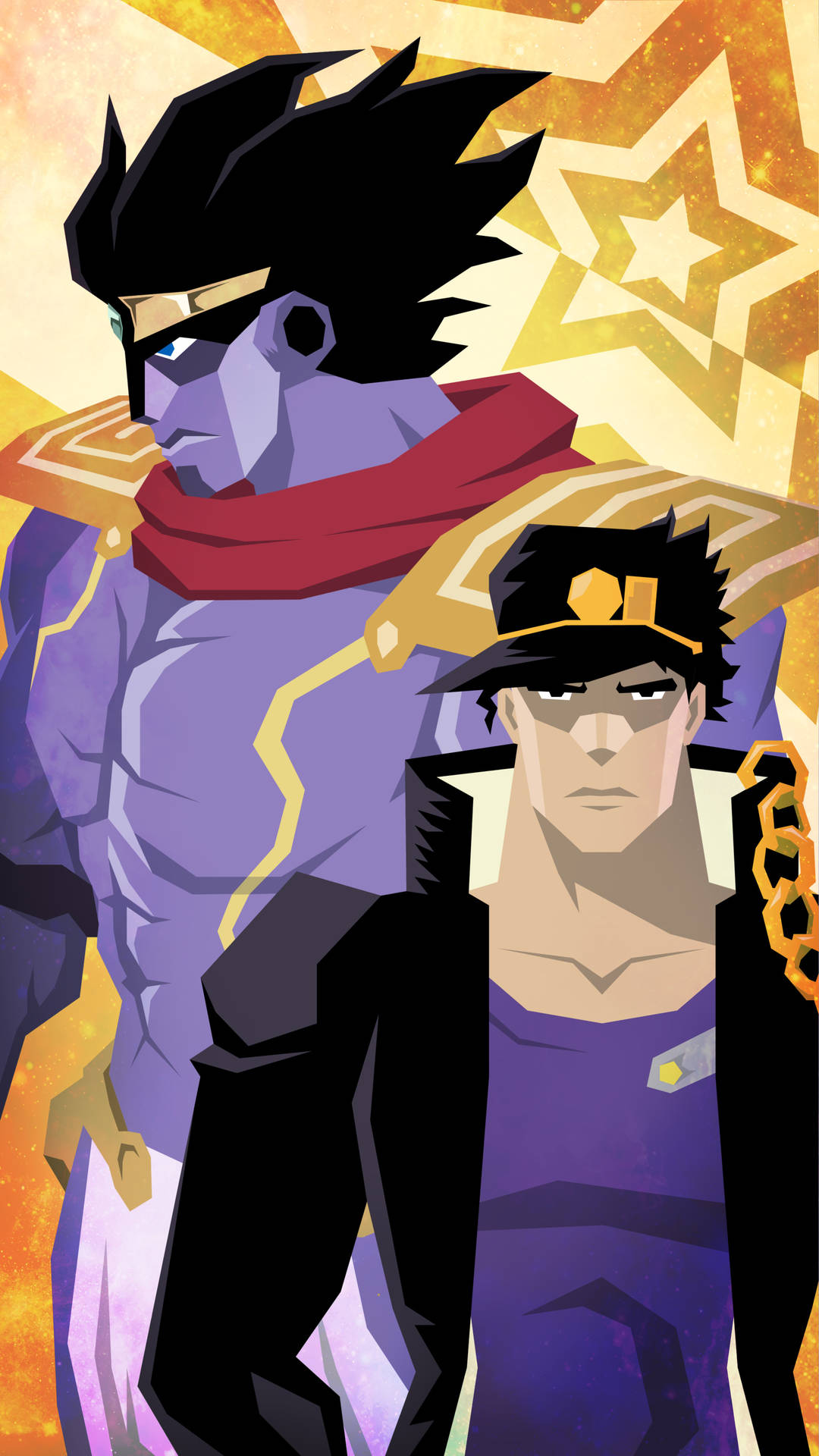 Fanart] Jotaro and Star Platinum Wallpaper. Follow me on insta