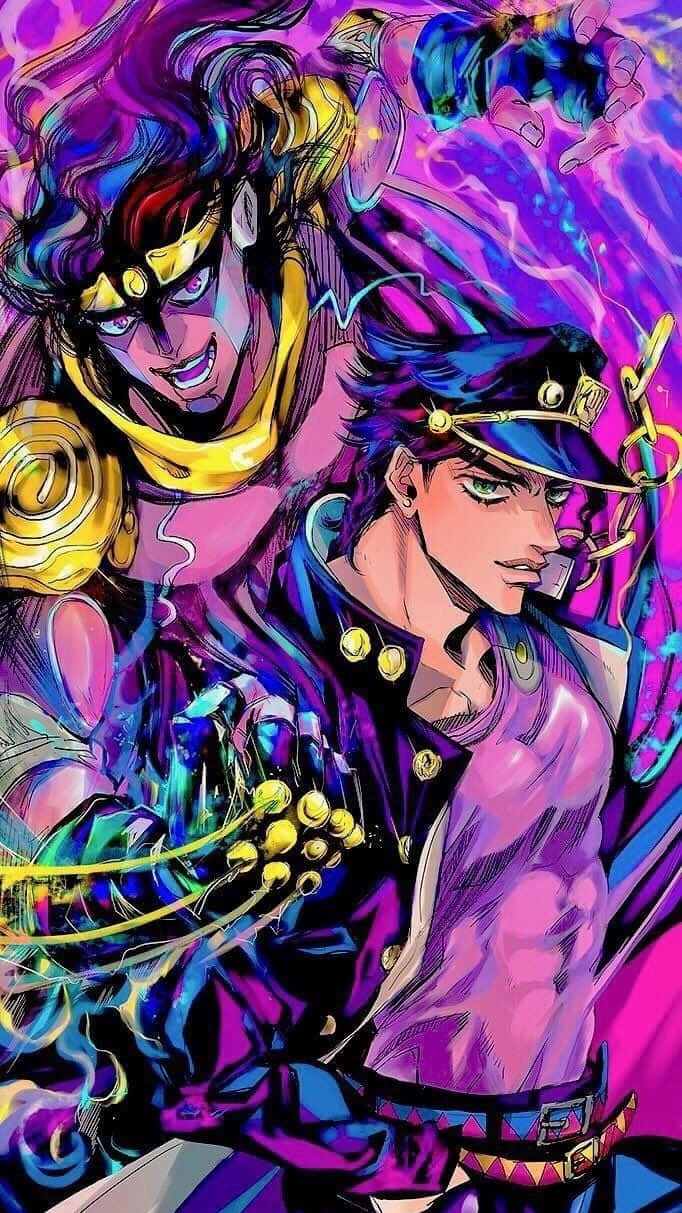 Jotaro With Star Platinum Jojo Manga Fanart Wallpaper