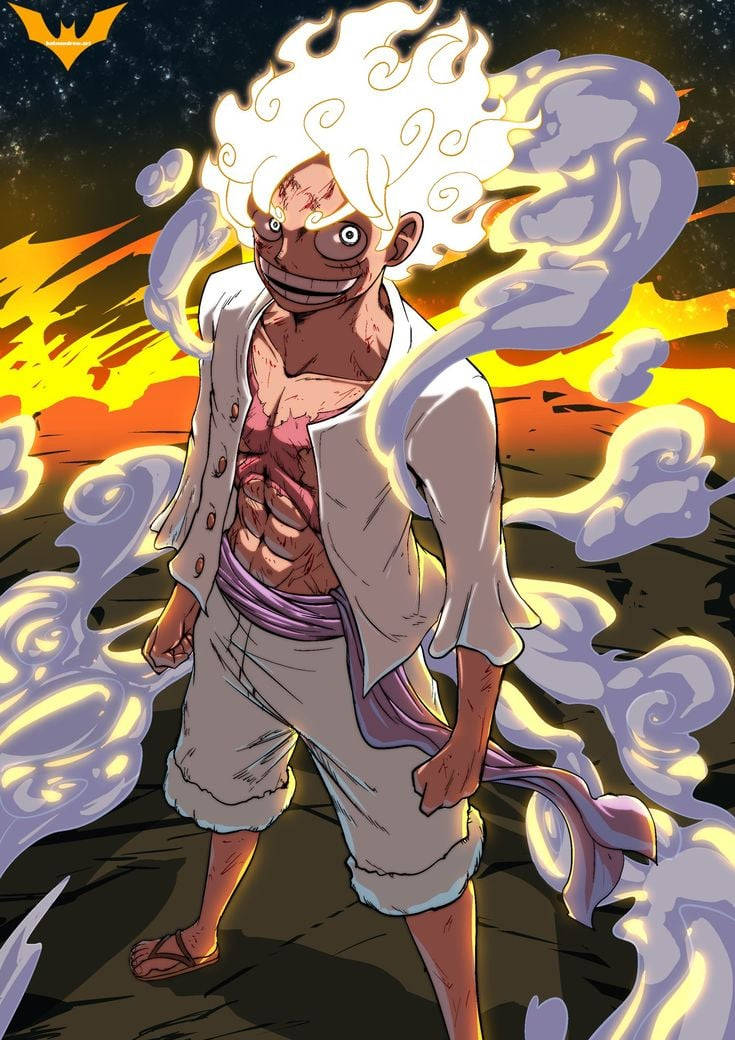 Joy Boy Luffy Flaming Hair Wallpaper