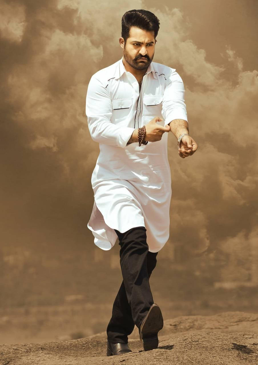 Jr Ntr In A Dapper Look Rolling Up His Sleeves Wallpaper