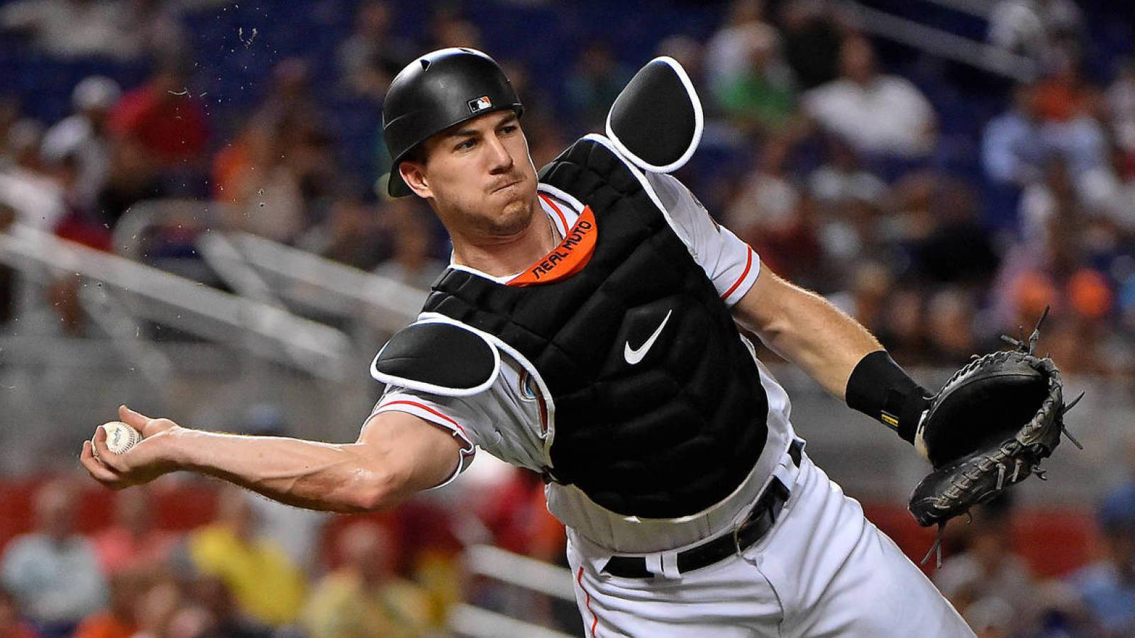 Jt Realmuto Ready To Throw Ball Wallpaper