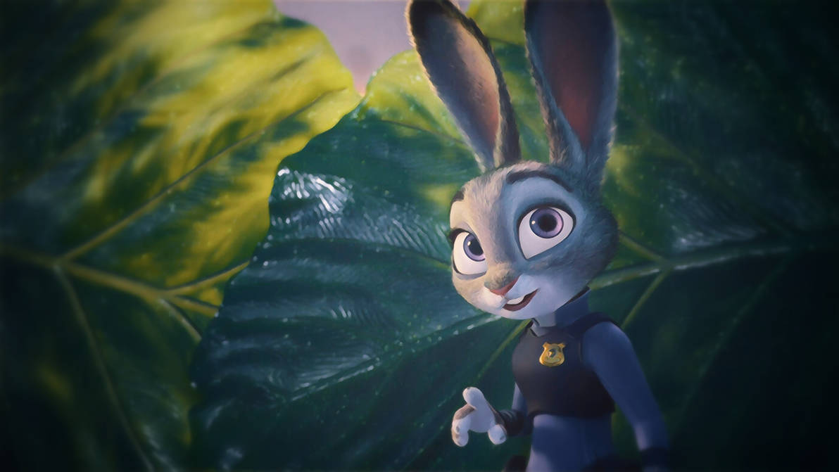 Judy Hopps In Front Of Leaves Wallpaper