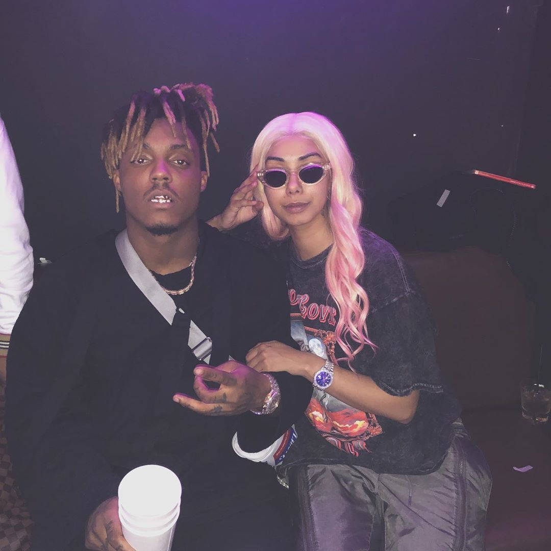Juice Wrld And Ally Pink Hair Wallpaper
