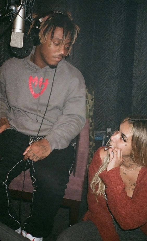 Juice Wrld And Ally While Recording Wallpaper