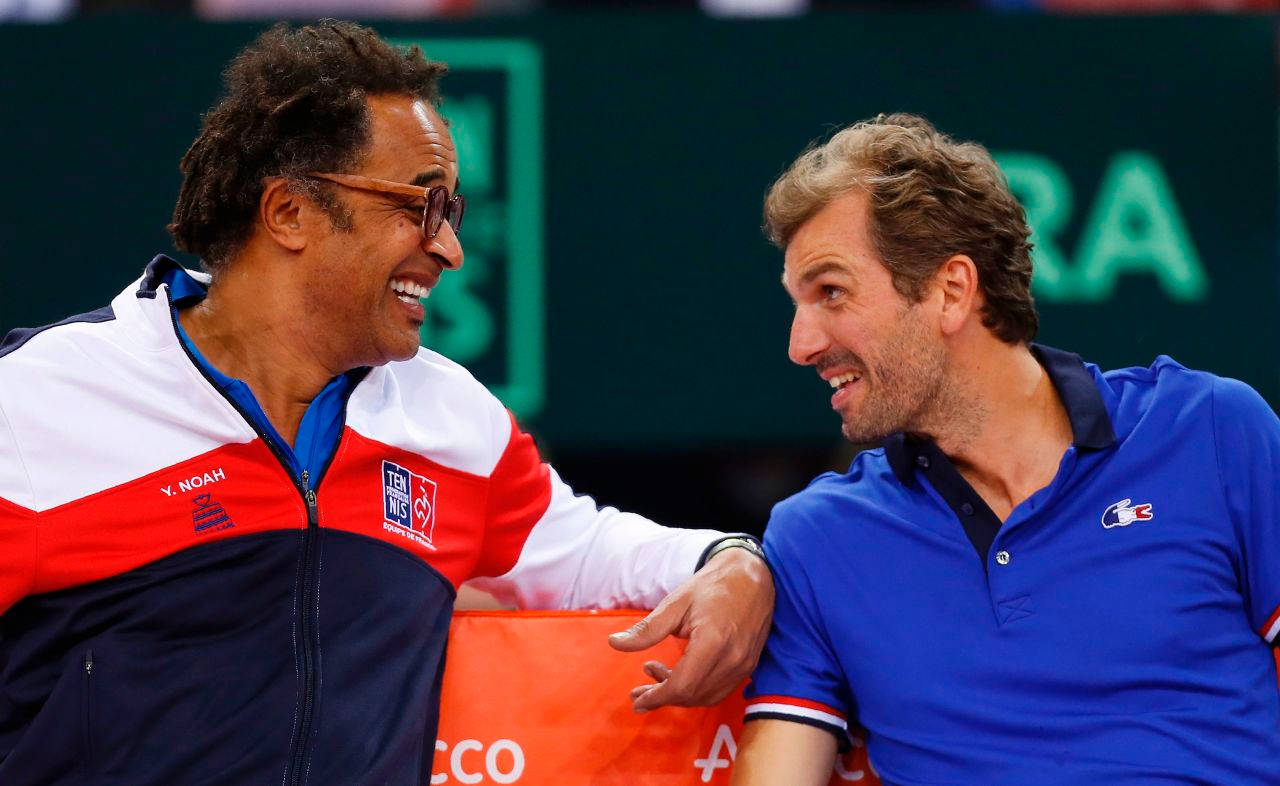 Julien Benneteau With Yannick Noah Wallpaper