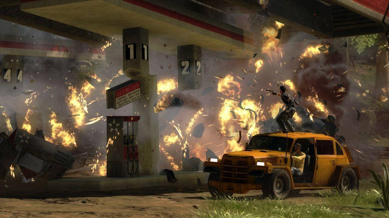 Just Cause 2 Gas Station Blast Wallpaper