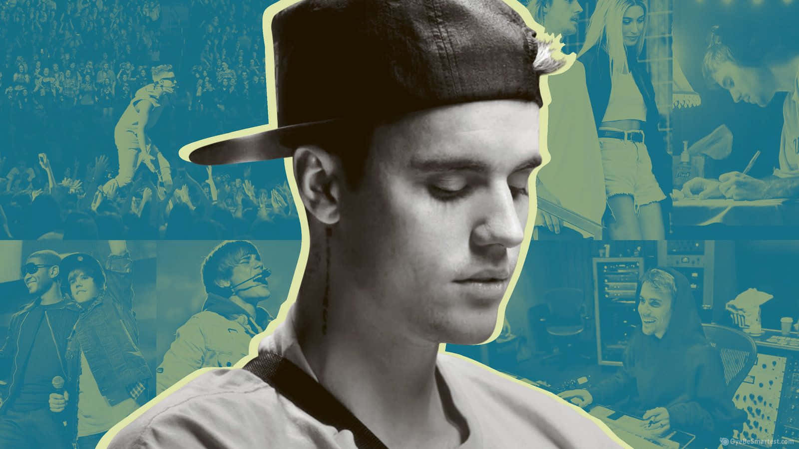 Justin Bieber - A Collage Of Photos Of Him Wallpaper