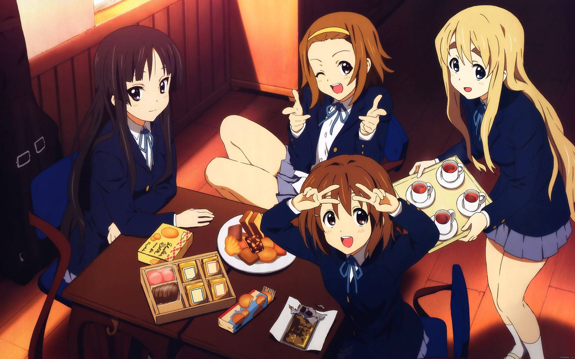 Download free K-on Tea Time At School Wallpaper - MrWallpaper.com