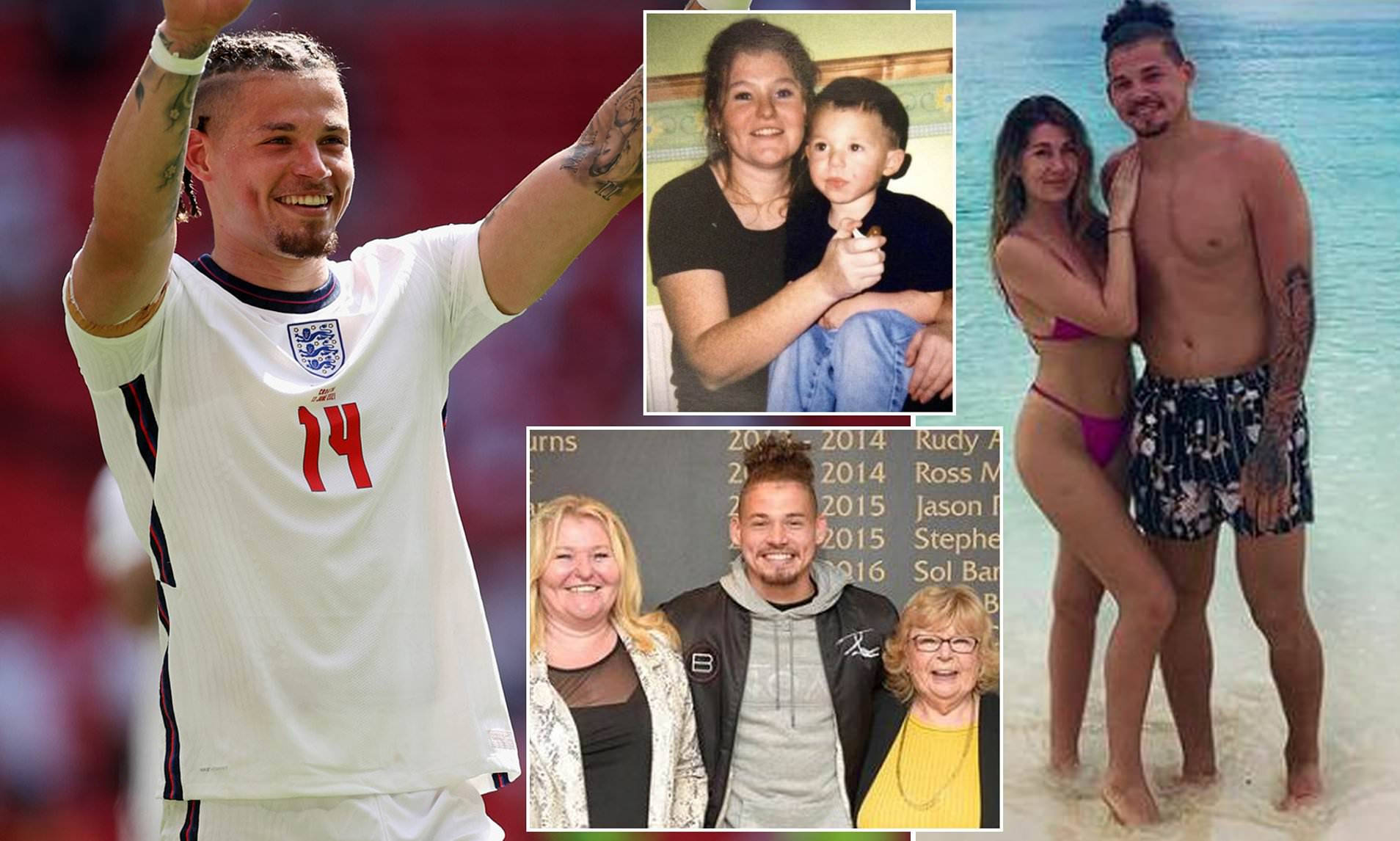 Kalvin Phillips Collage Family Wallpaper