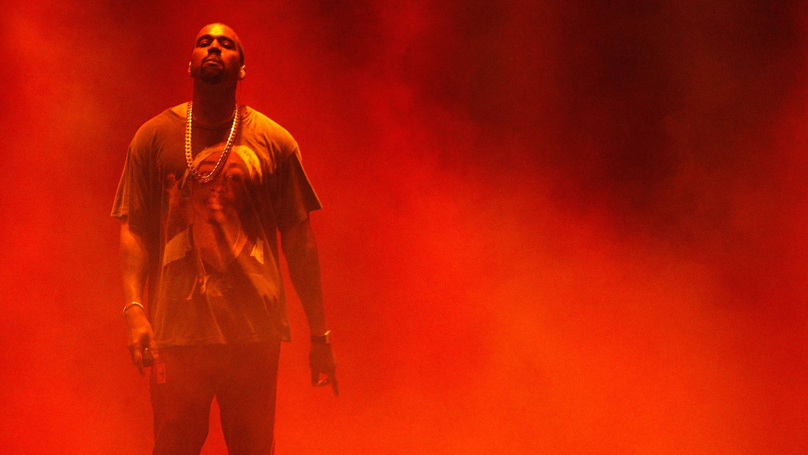 Kanye West Performing At Saint Pablo Tour Wallpaper