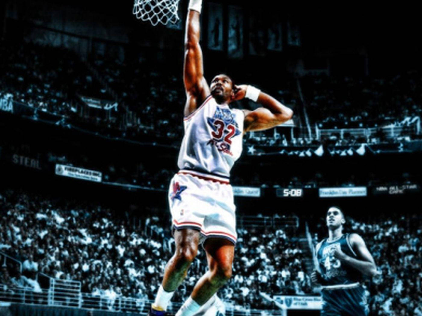 Karl Malone Signature Slam Dunk Wallpaper