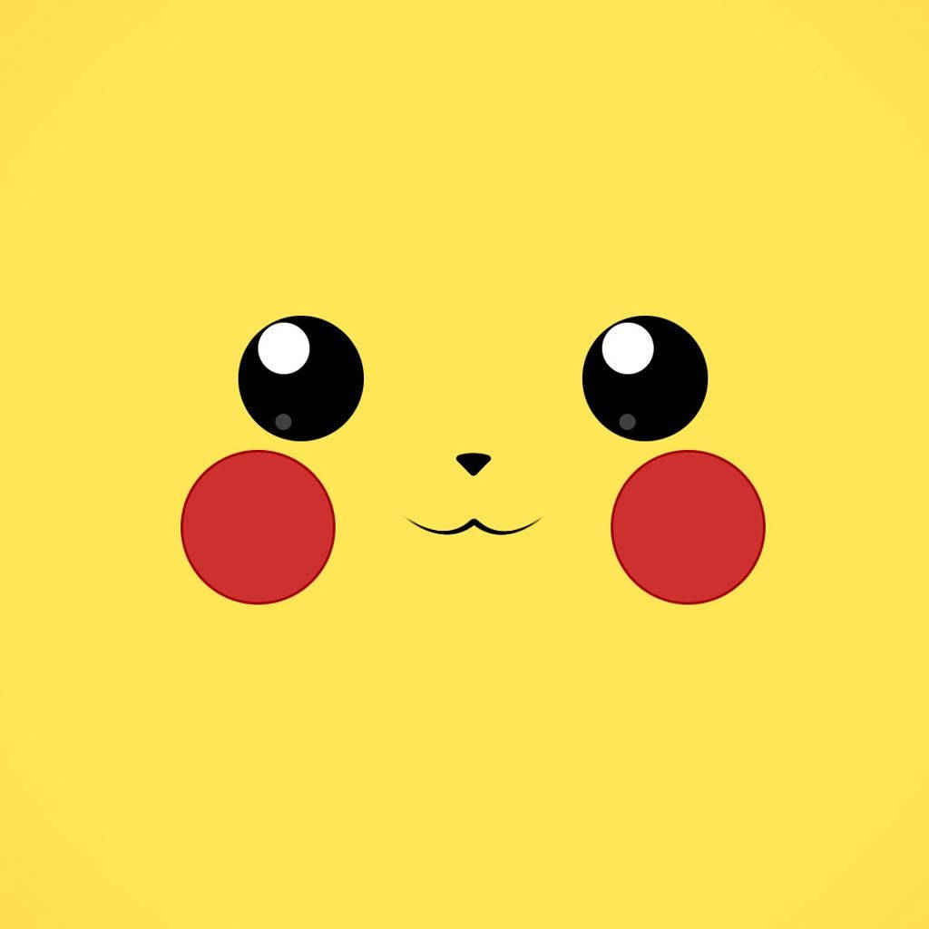 Kawaii Ipad Pikachu’s Yellow Face Wallpaper