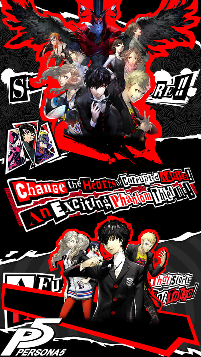 Keep Track Of Your Progress On Persona 5 With Your Iphone Wallpaper