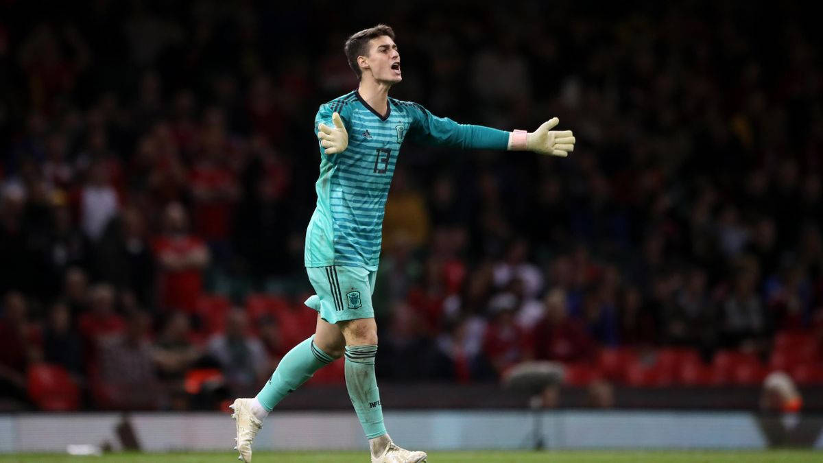 Kepa Arrizabalaga In Action On The Field Wallpaper