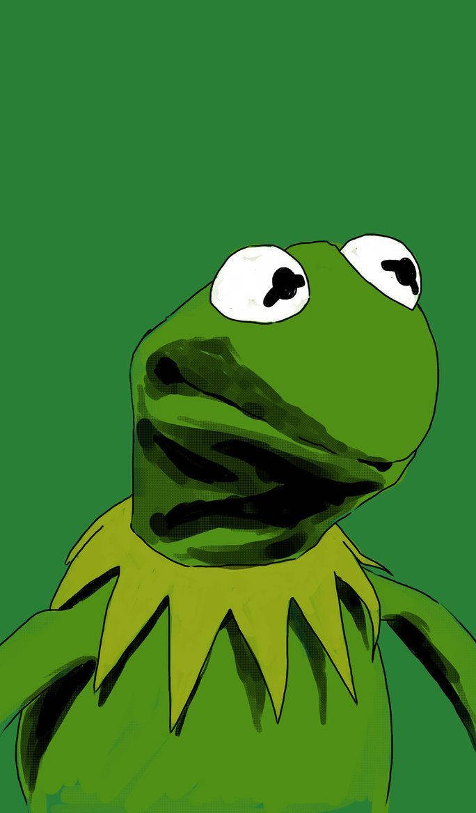 Kermit The Frog Side Profile Art Wallpaper