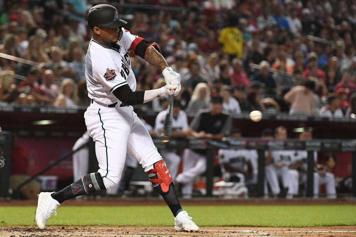 Ketel Marte Hits The Ball Wallpaper