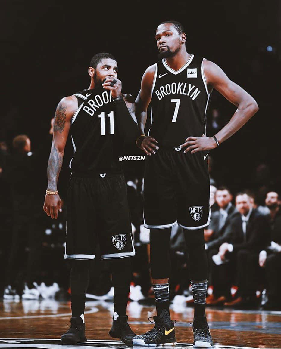 Kevin Durant And Kyrie Irving Nets Wallpaper