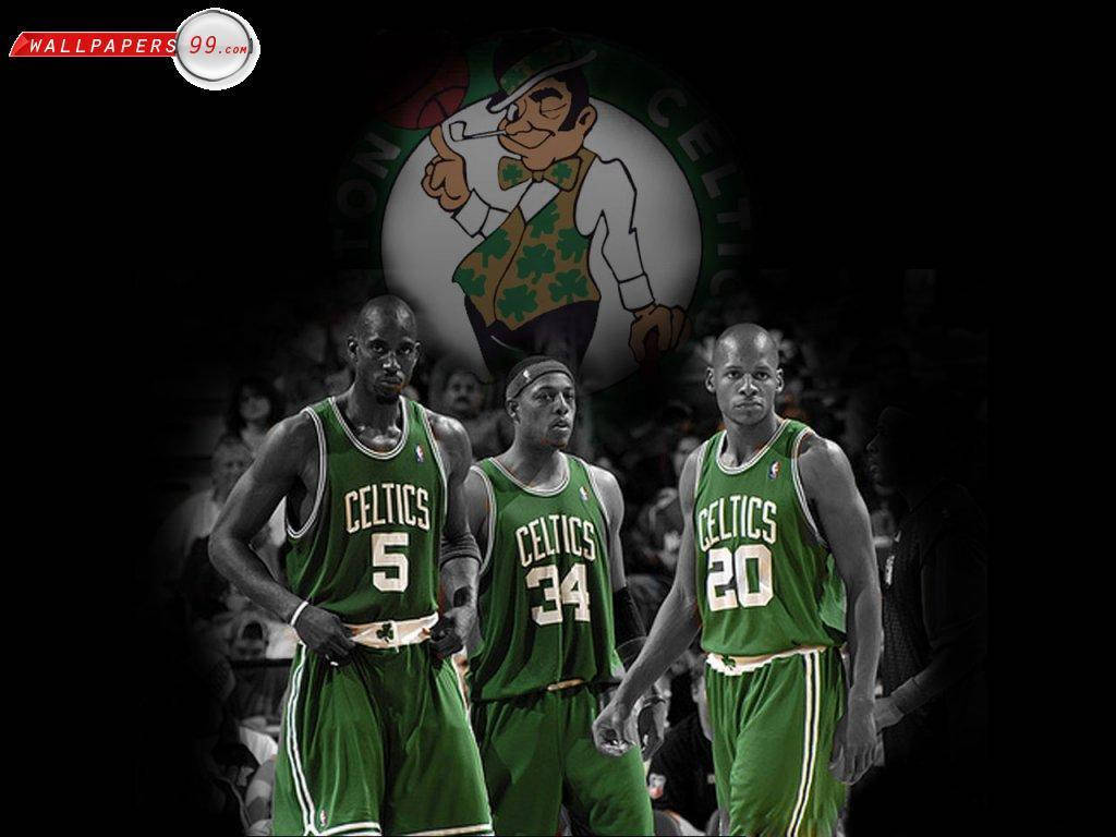 Kevin Garnett With Celtics Players Wallpaper