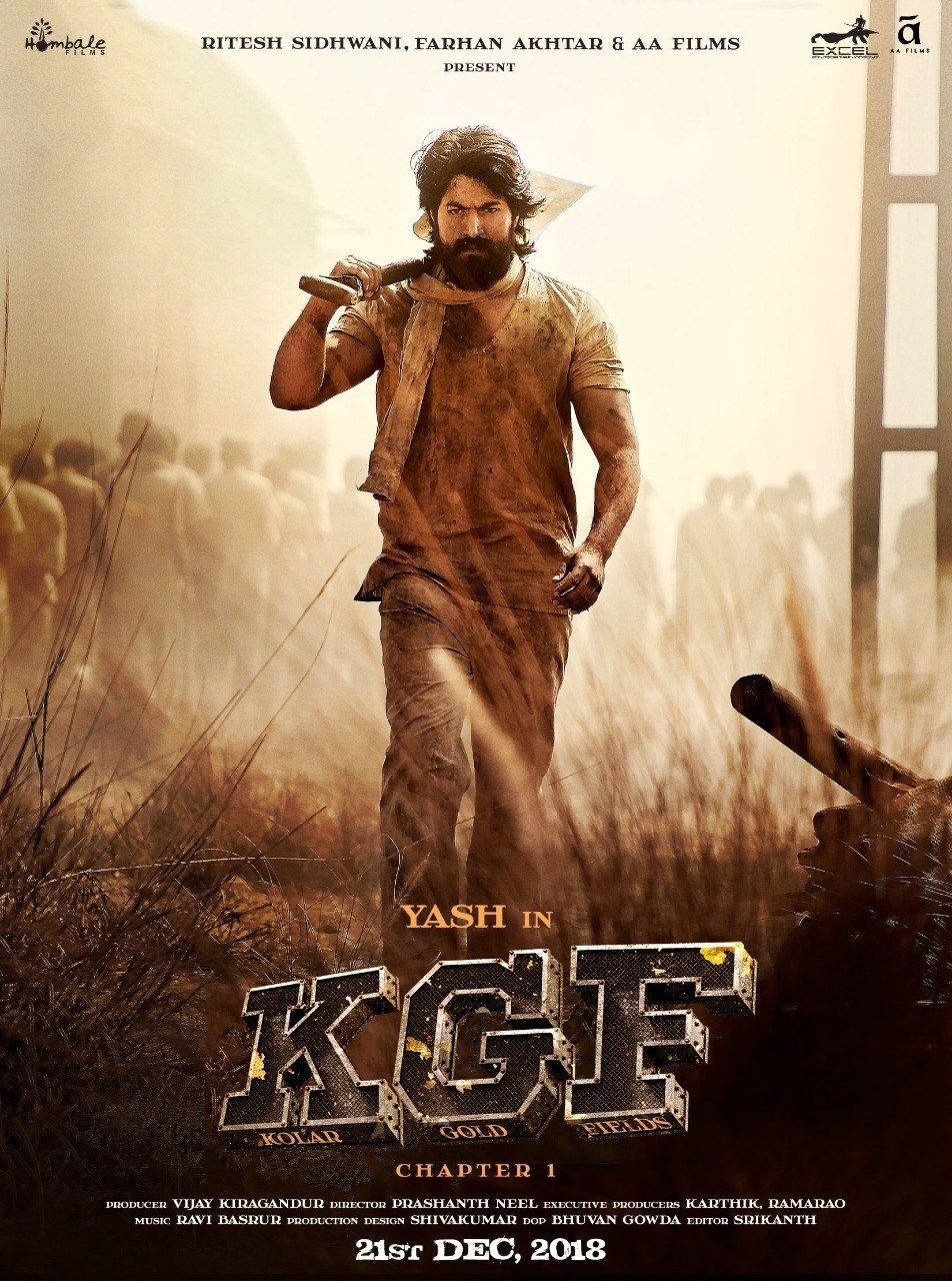 Kgf Chapter 1 Rocky With Shovel Wallpaper