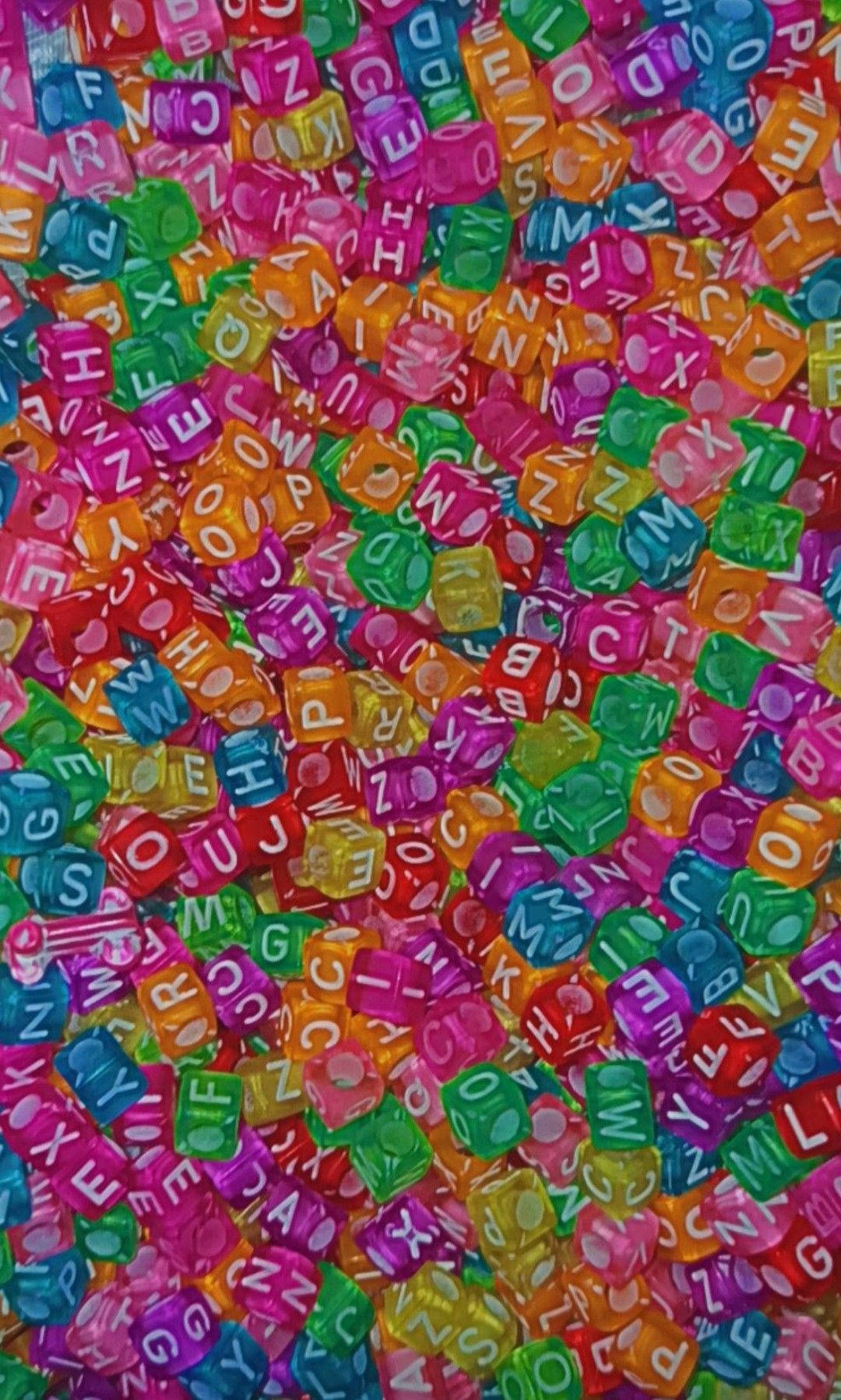 Kidcore Alphabet Letter Beads Wallpaper