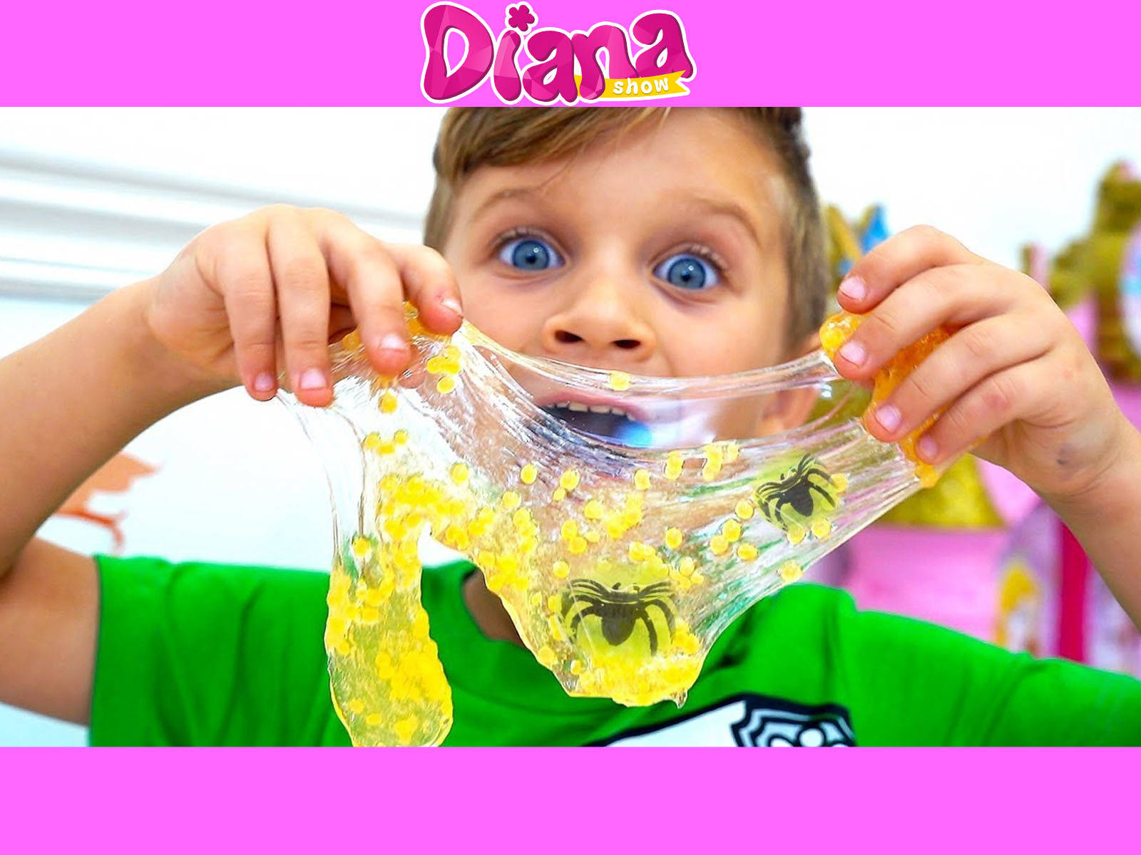 Kids Diana Show Slime And Spiders Wallpaper