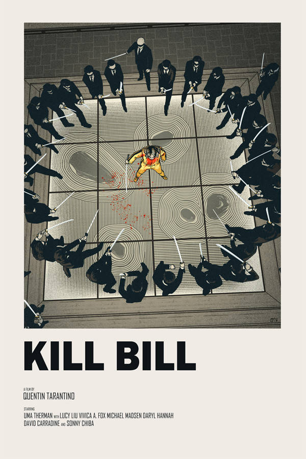 Kill Bill Fight Scene Poster Wallpaper
