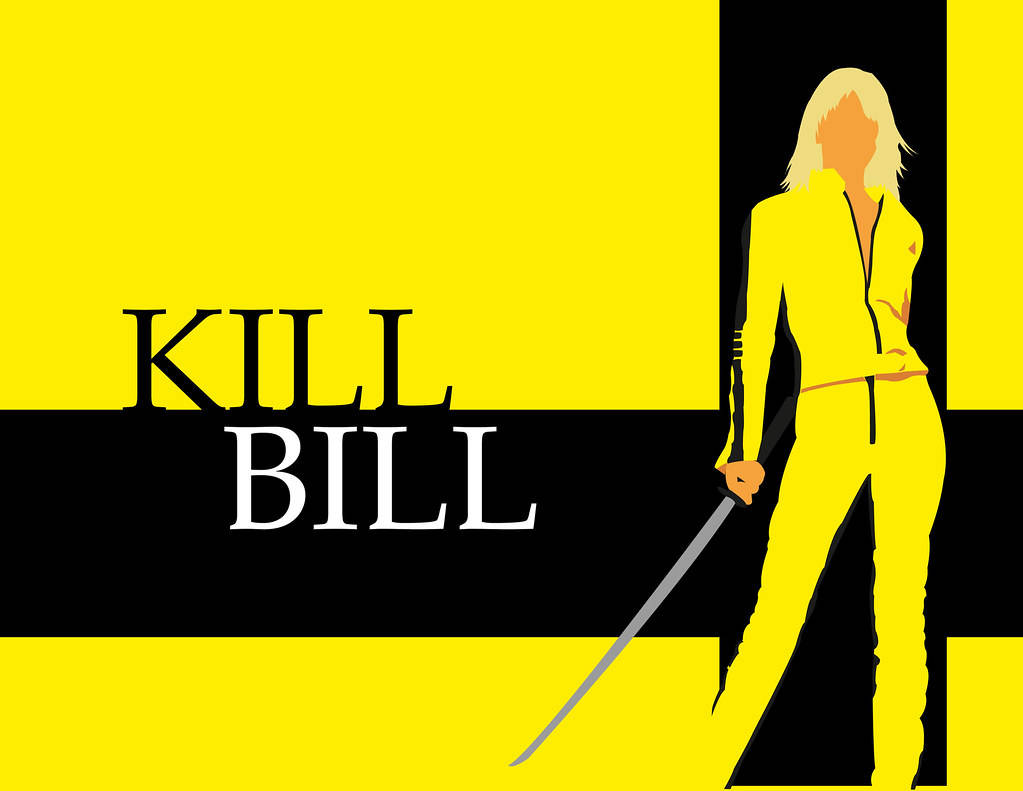 Kill Bill Yellow And Black Poster Wallpaper