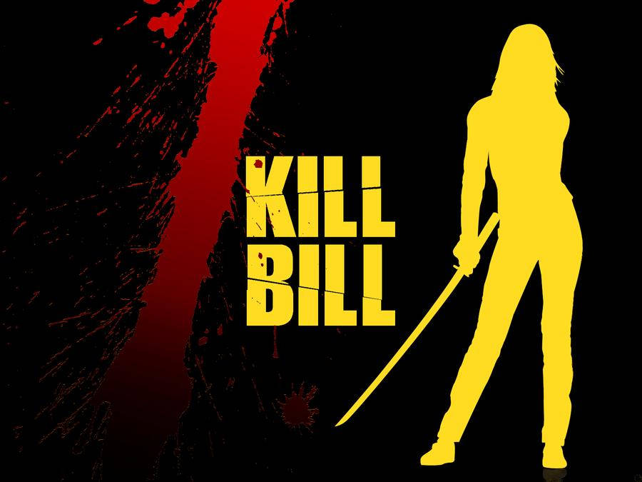 Kill Bill Yellow Outline Wallpaper