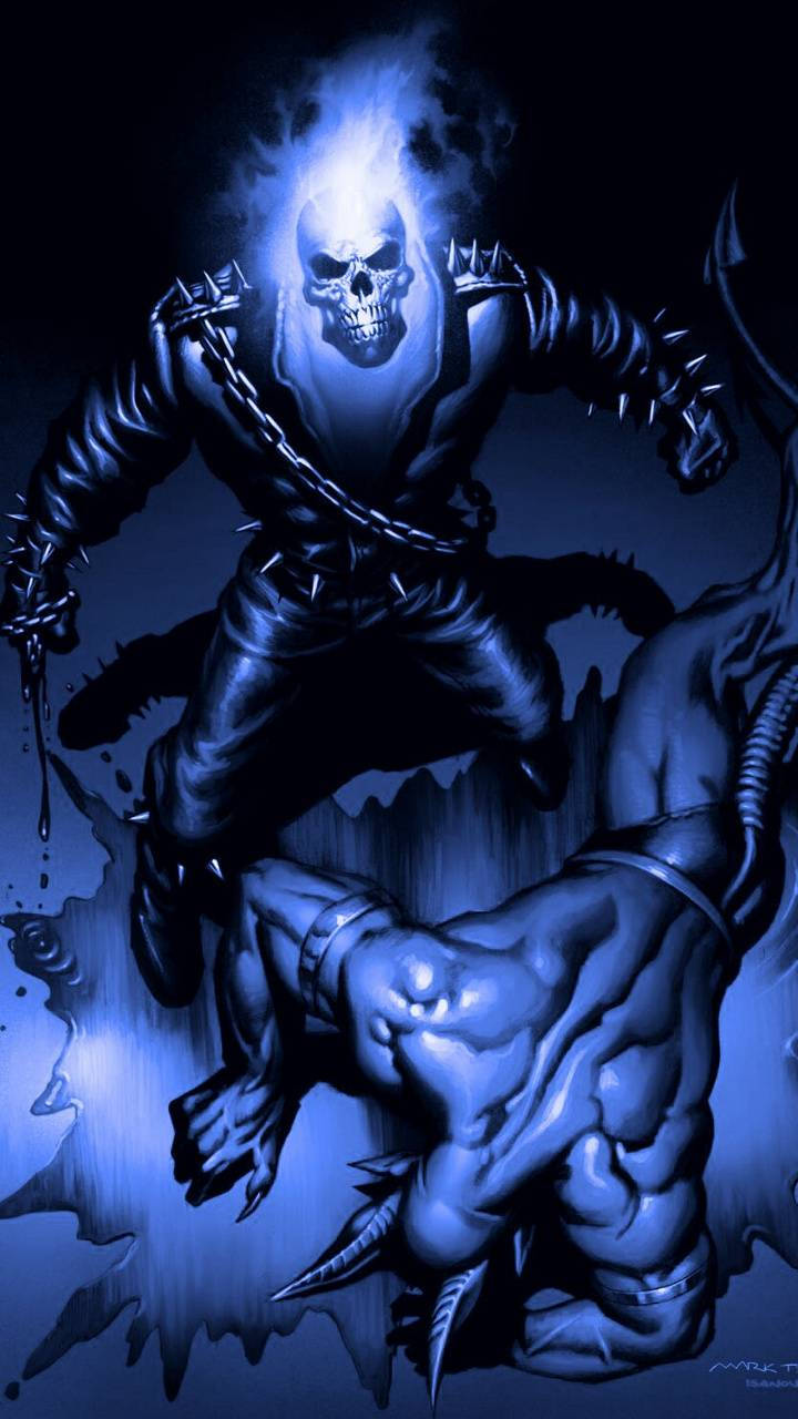 Killer Blue Ghost Rider Wallpaper
