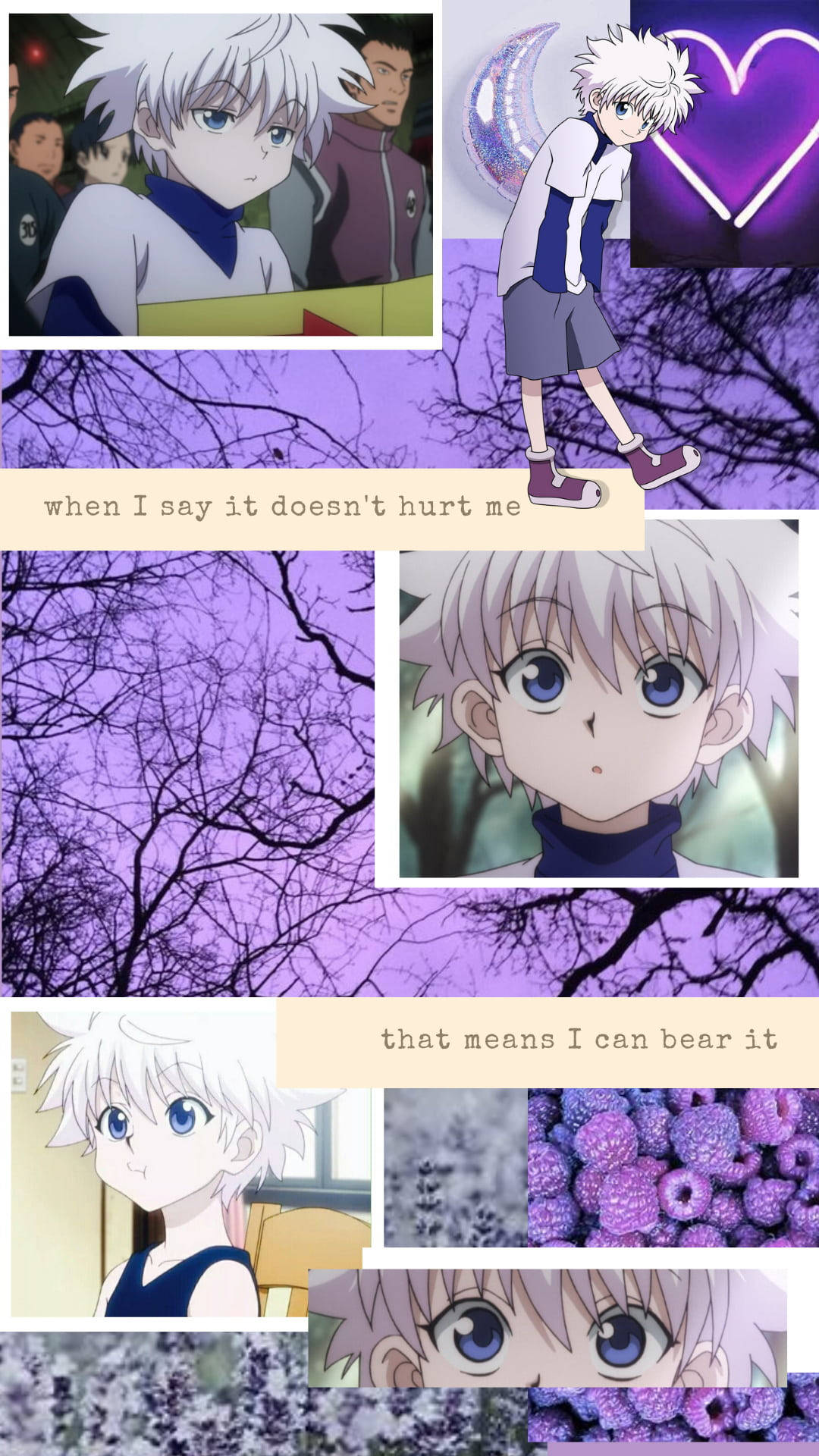 Download free Killua Zoldyck Anime Purple Aesthetic Wallpaper -  MrWallpaper.com