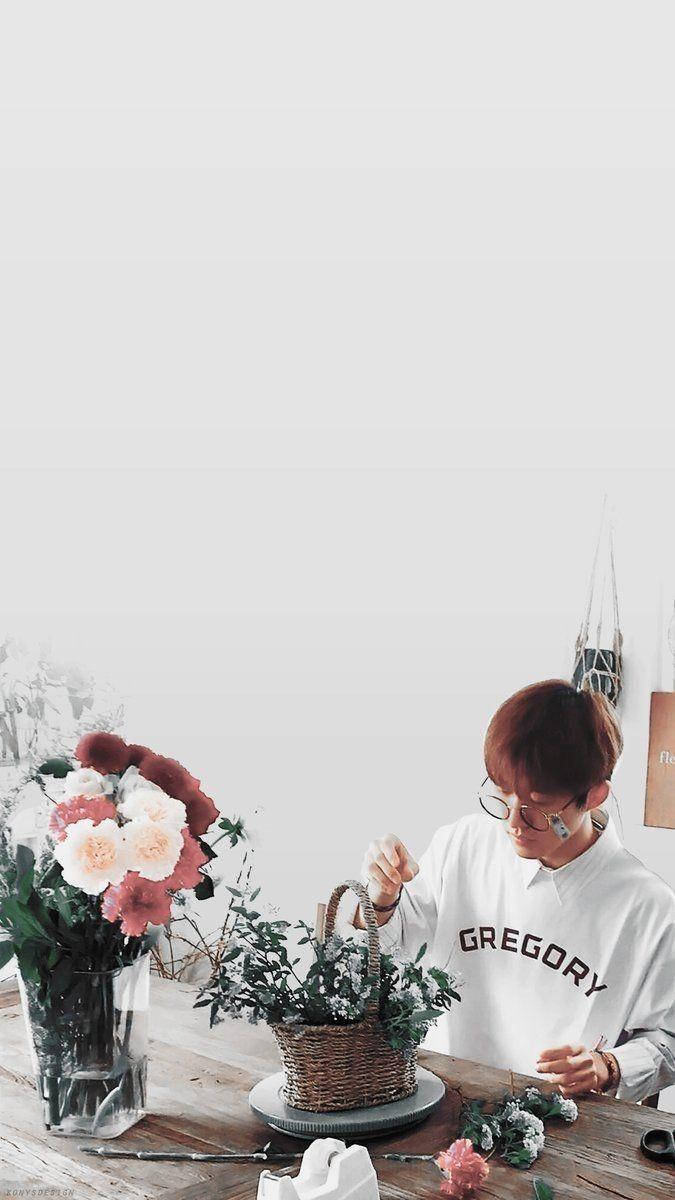 Kim Hanbin Arranging Flowers Wallpaper