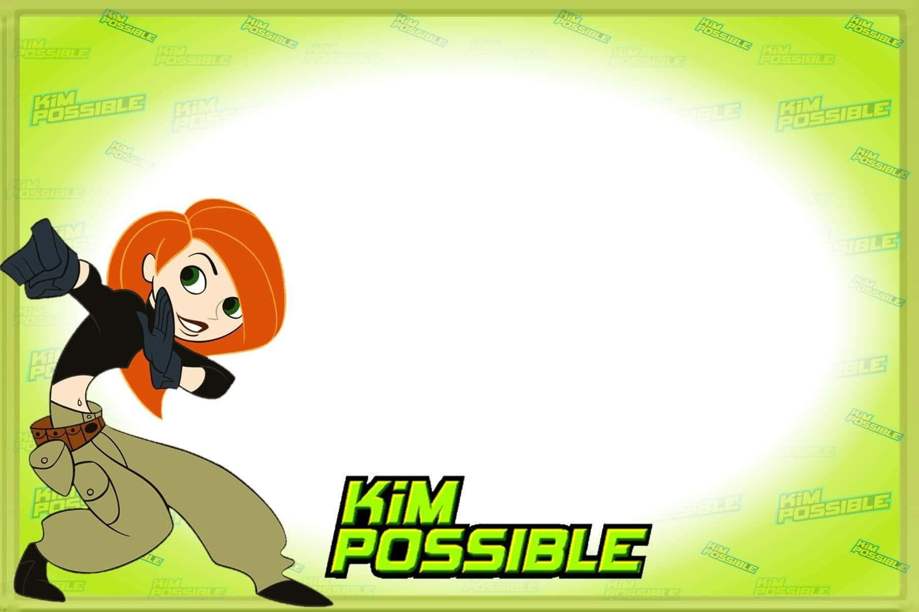 Kim Possible With Friends Ron And Rufus In An Action-packed Mission Wallpaper