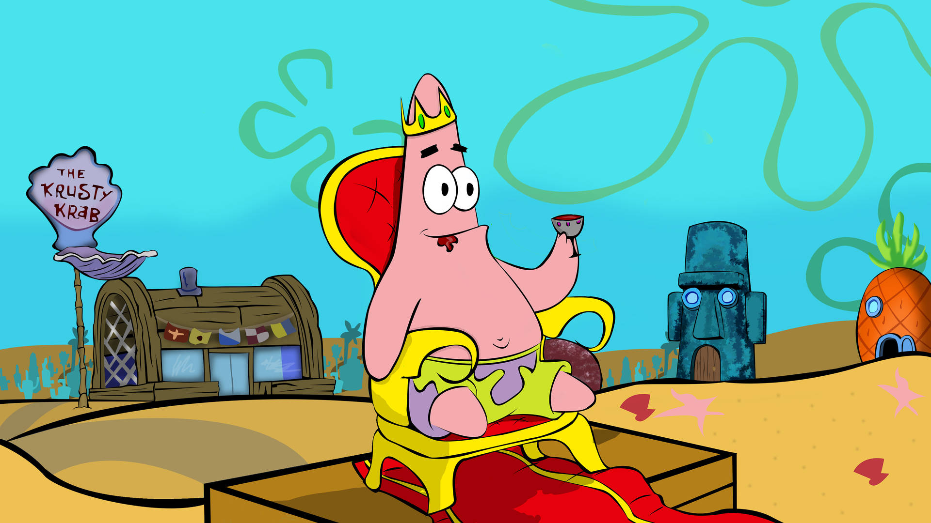 King Funny Patrick Wallpaper