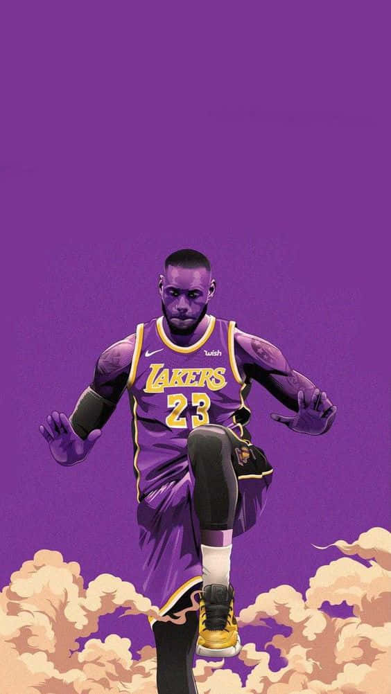 King Lebron James Warming Up Wallpaper