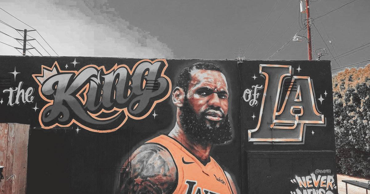 King Of La Lebron James Lakers Wallpaper