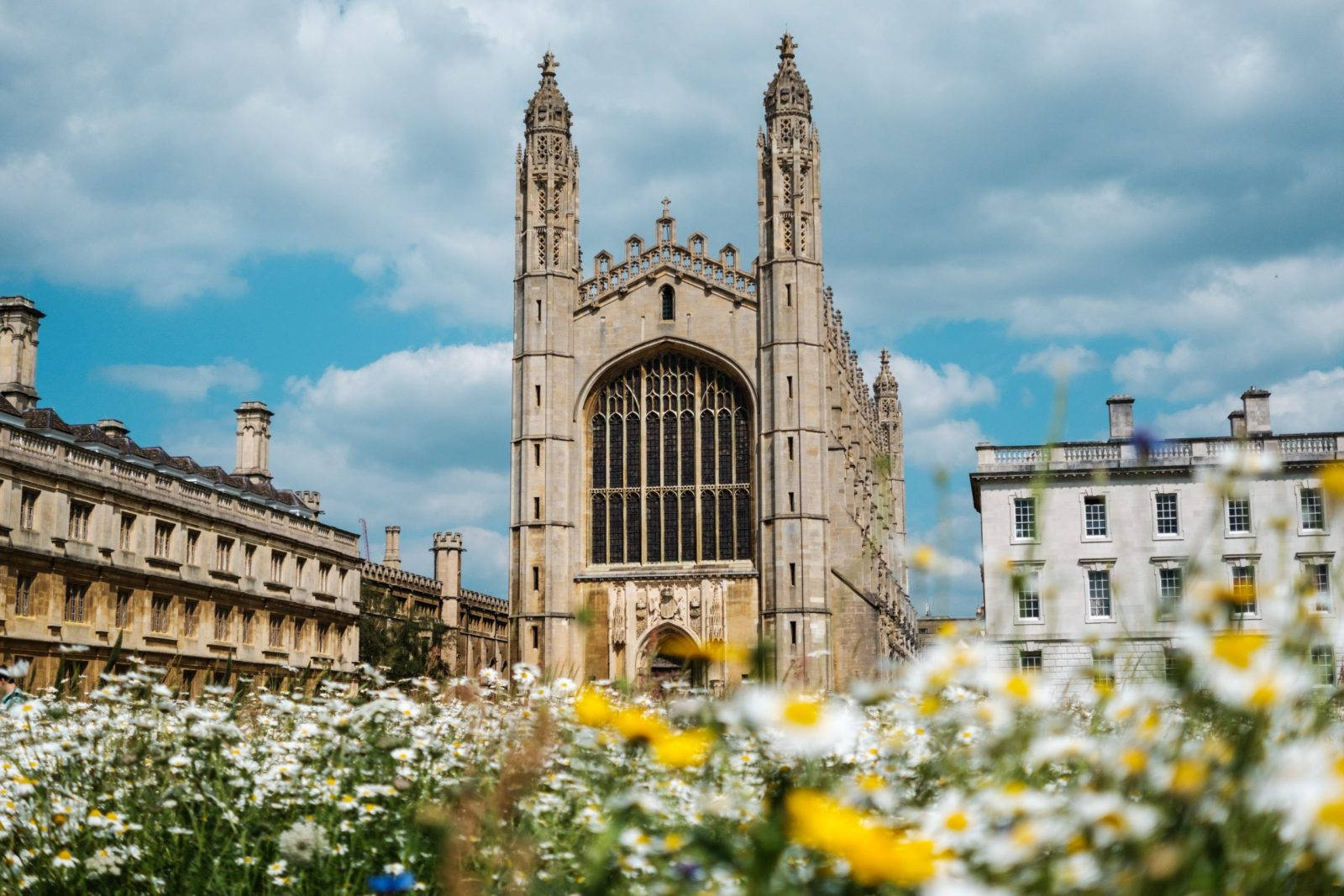 King's College Flowers Cambridge Wallpaper