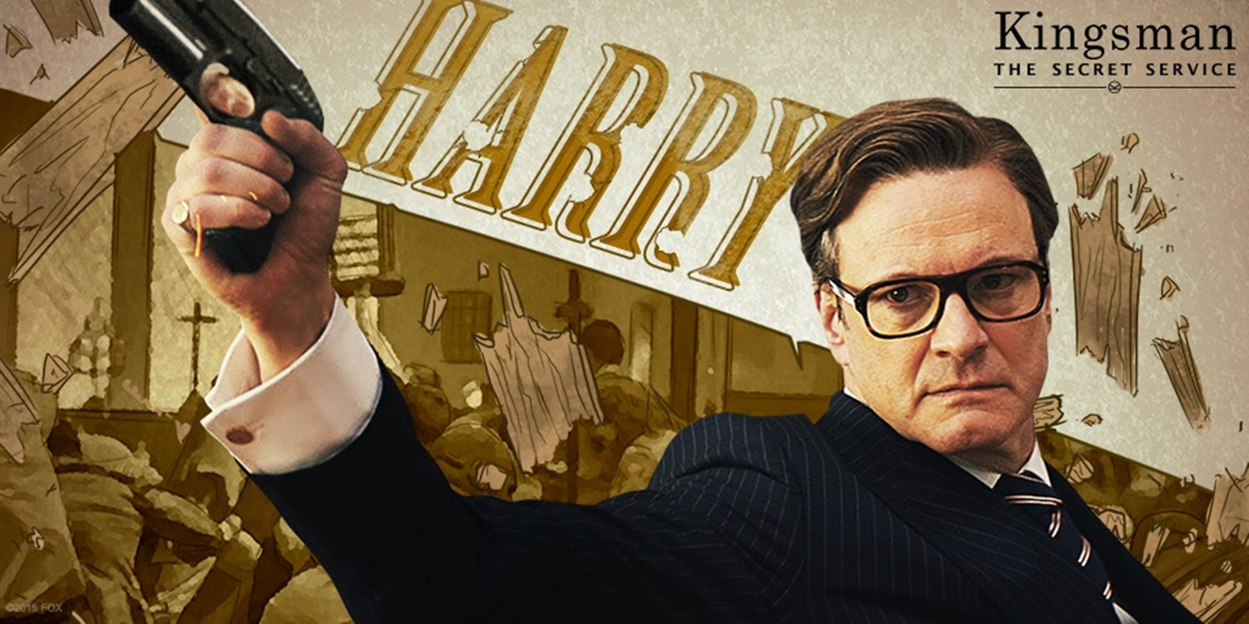 Kingsman The Secret Service Harry Hart Poster Wallpaper